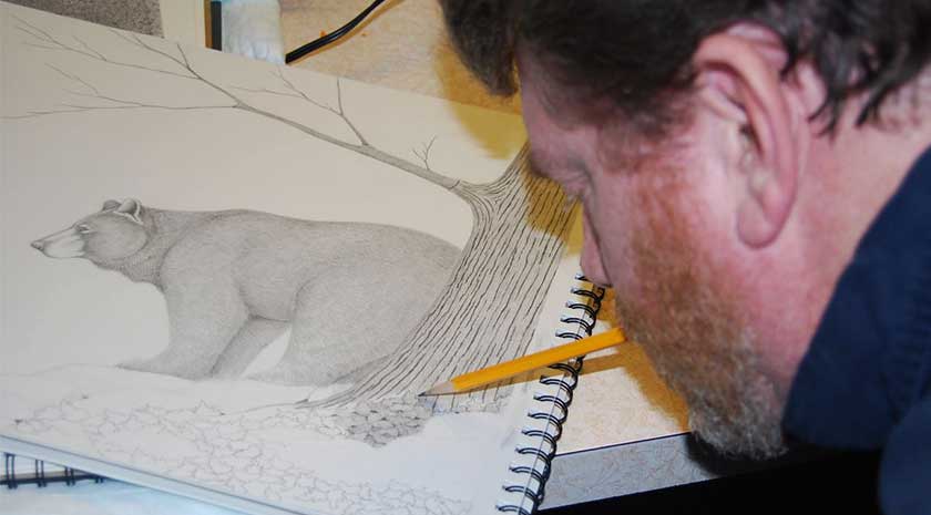 Bruce Dellinger at work in his studio