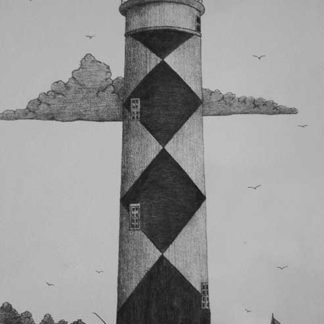 Diamondback-patterned lighthouse